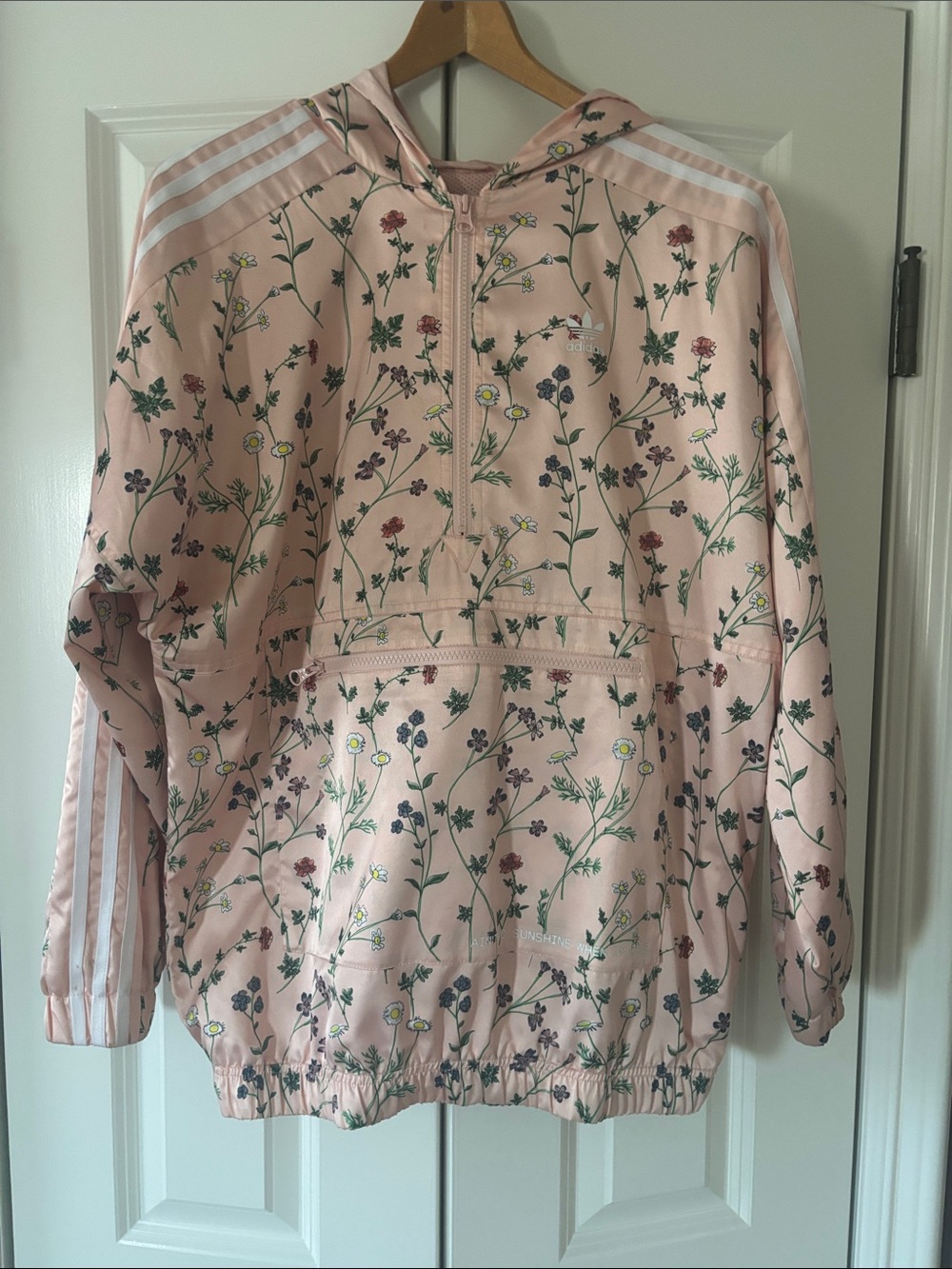 adidas Pink Floral Hoodie